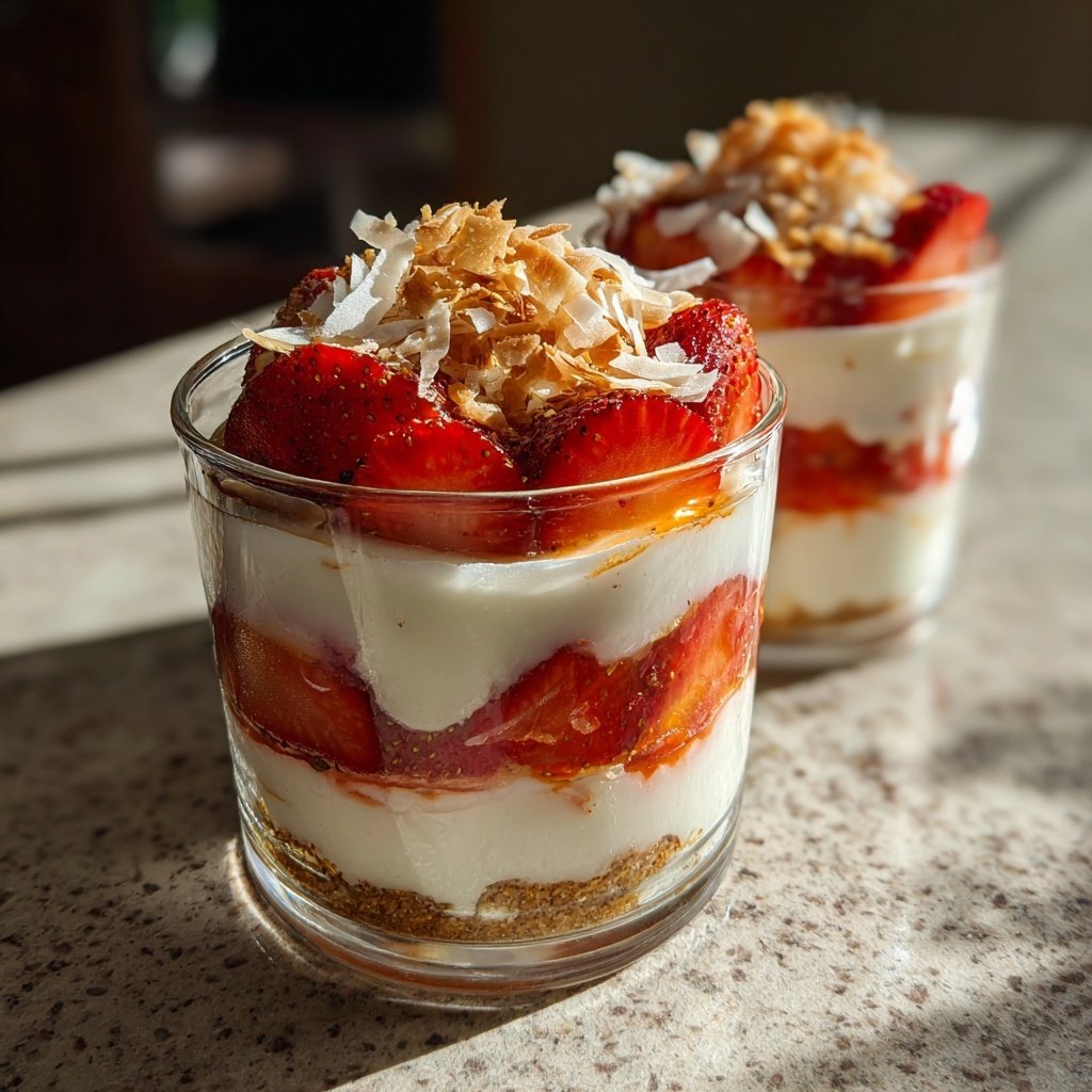 Strawberry Coconut Yogurt Parfaits