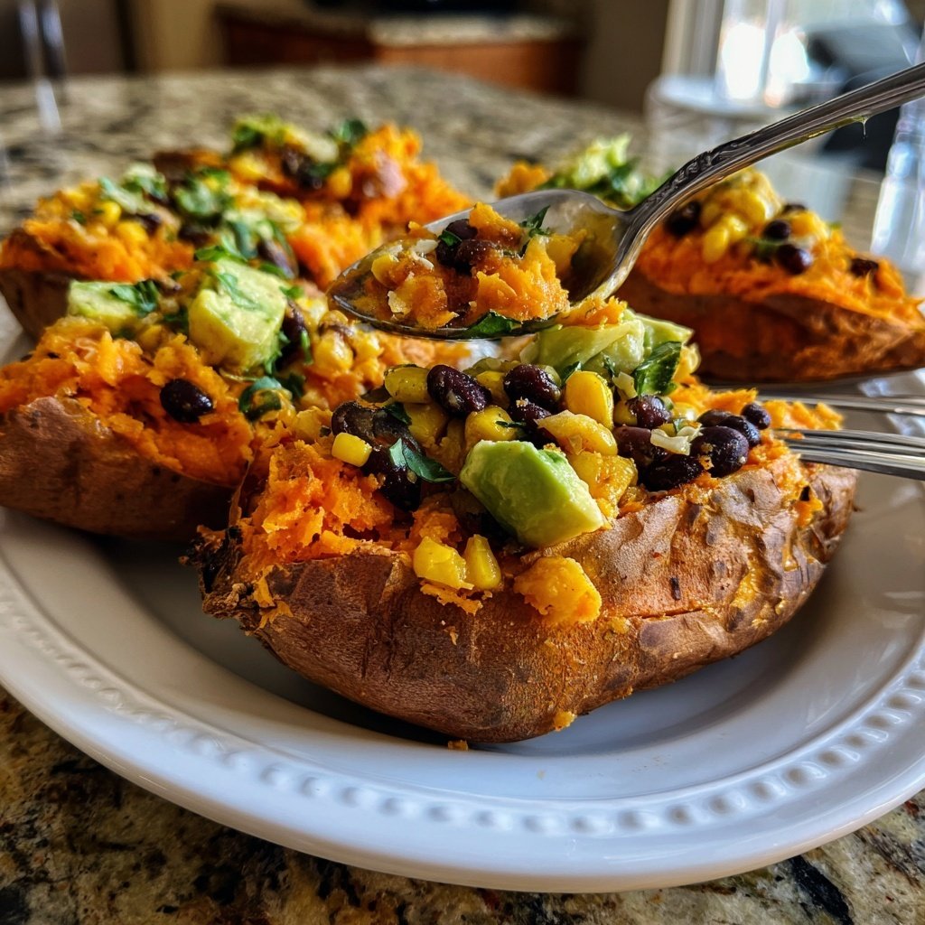Valentine Dinner Stuffed Sweet Potatoes