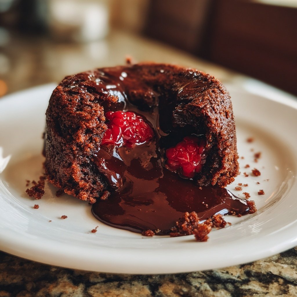 Chocolate Raspberry Lava Cakes
