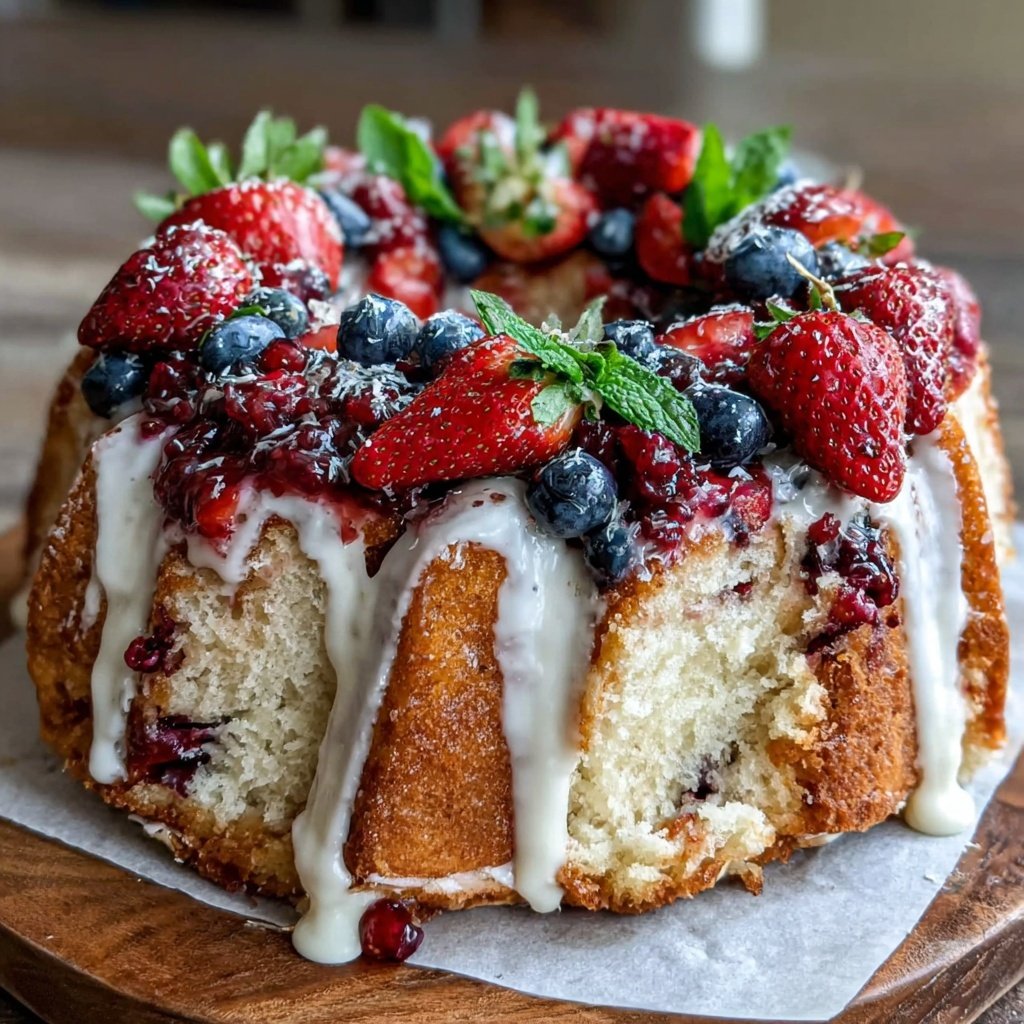 Spring Cake With Lemon And Berries