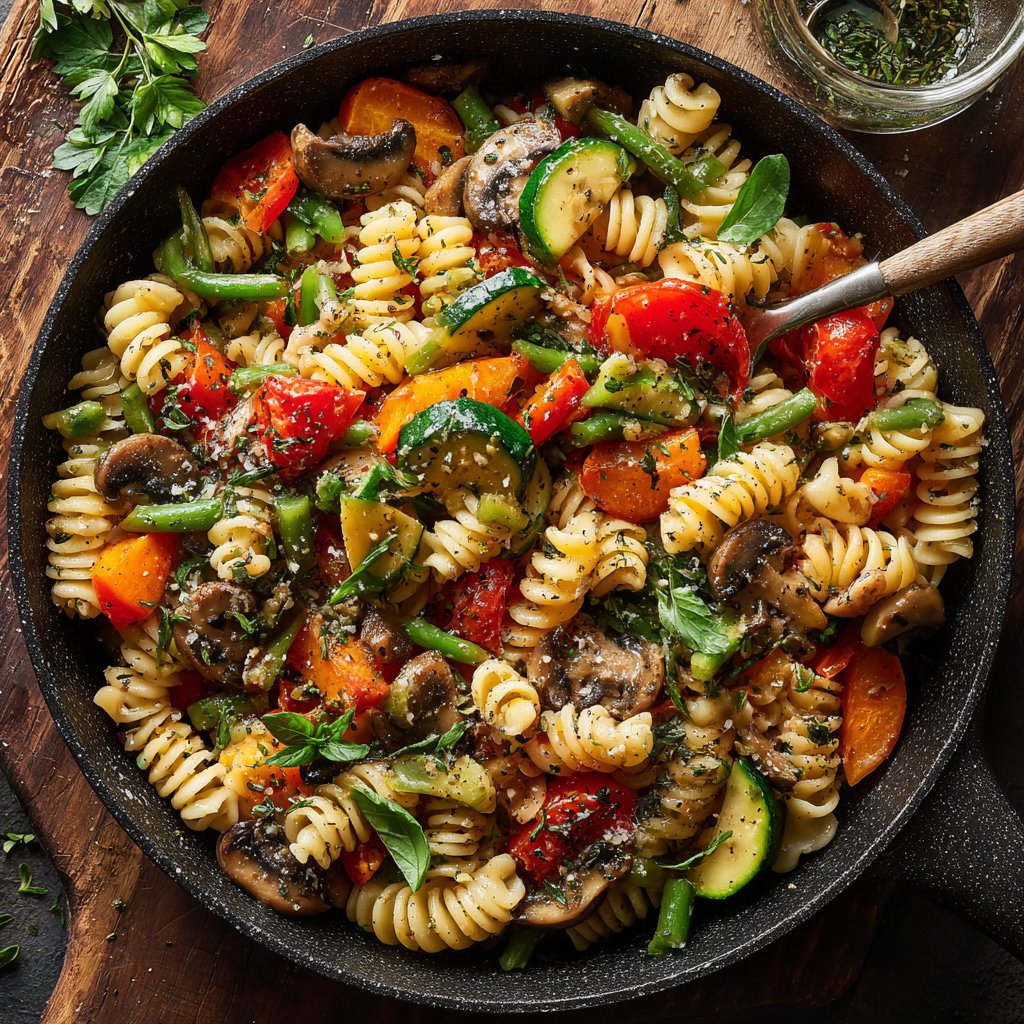 Herbed Veggie Pasta Skillet