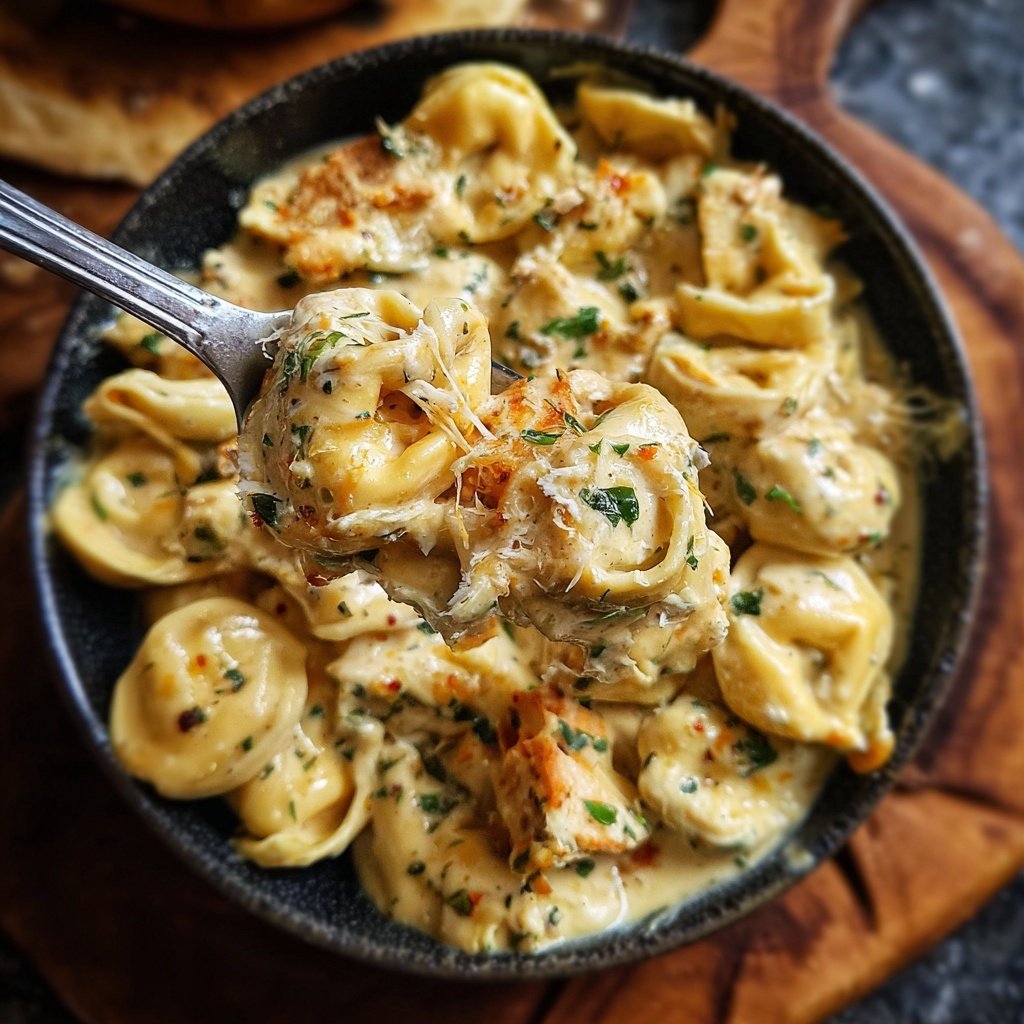 One-Pot Spicy Garlic Butter Chicken Tortellini