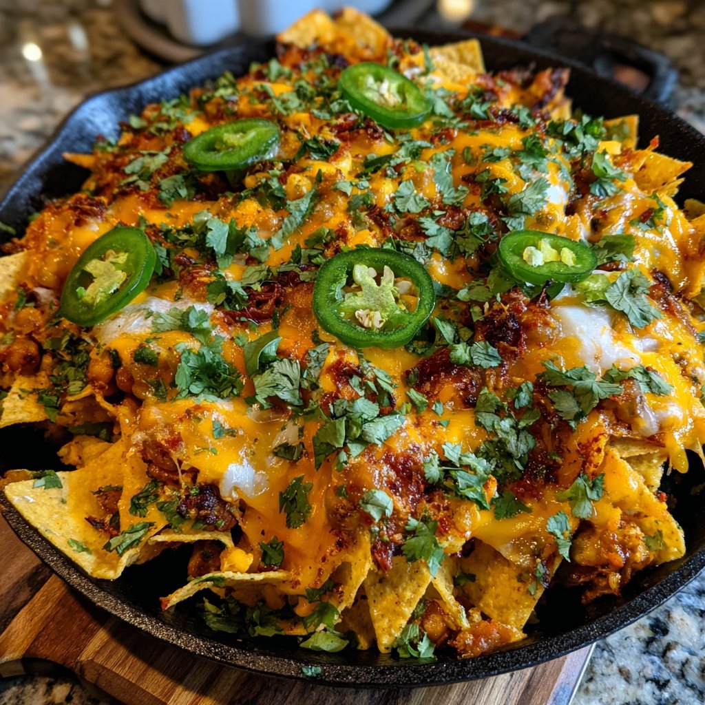 Super Bowl Crispy Chickpea Nachos