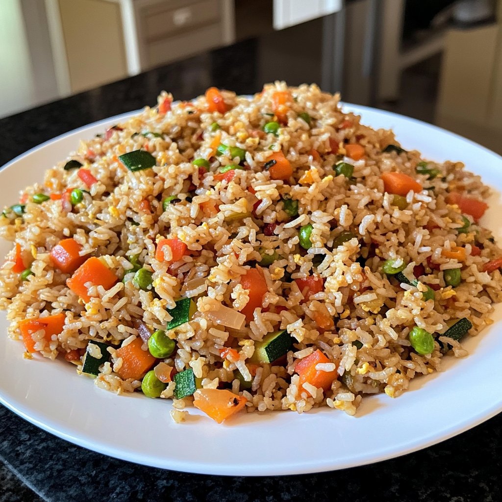 Simple Veggie Fried Rice Lunch