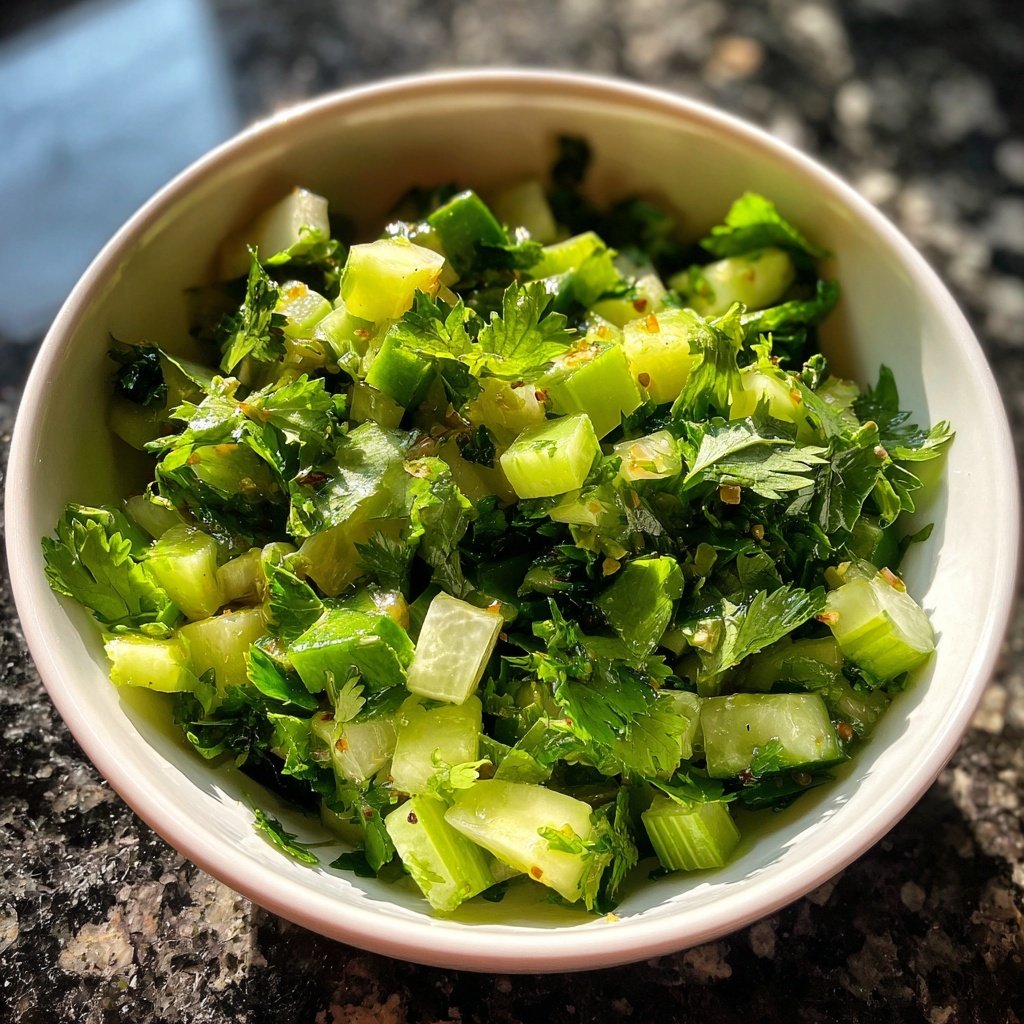 Celery Cucumber Crunch Salad