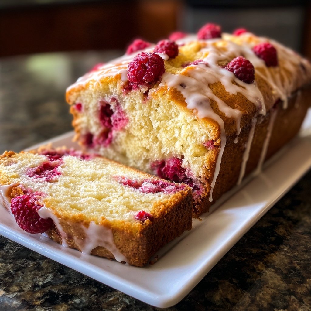 Raspberry Vanilla Yogurt Loaf