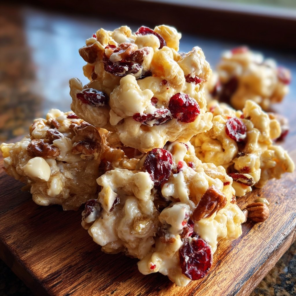 White Chocolate Cranberry Pecan Clusters: Sweet & Nutty Holiday Candies