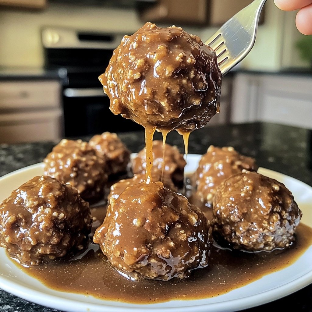 Slow Cooker Salisbury Steak Meatballs
