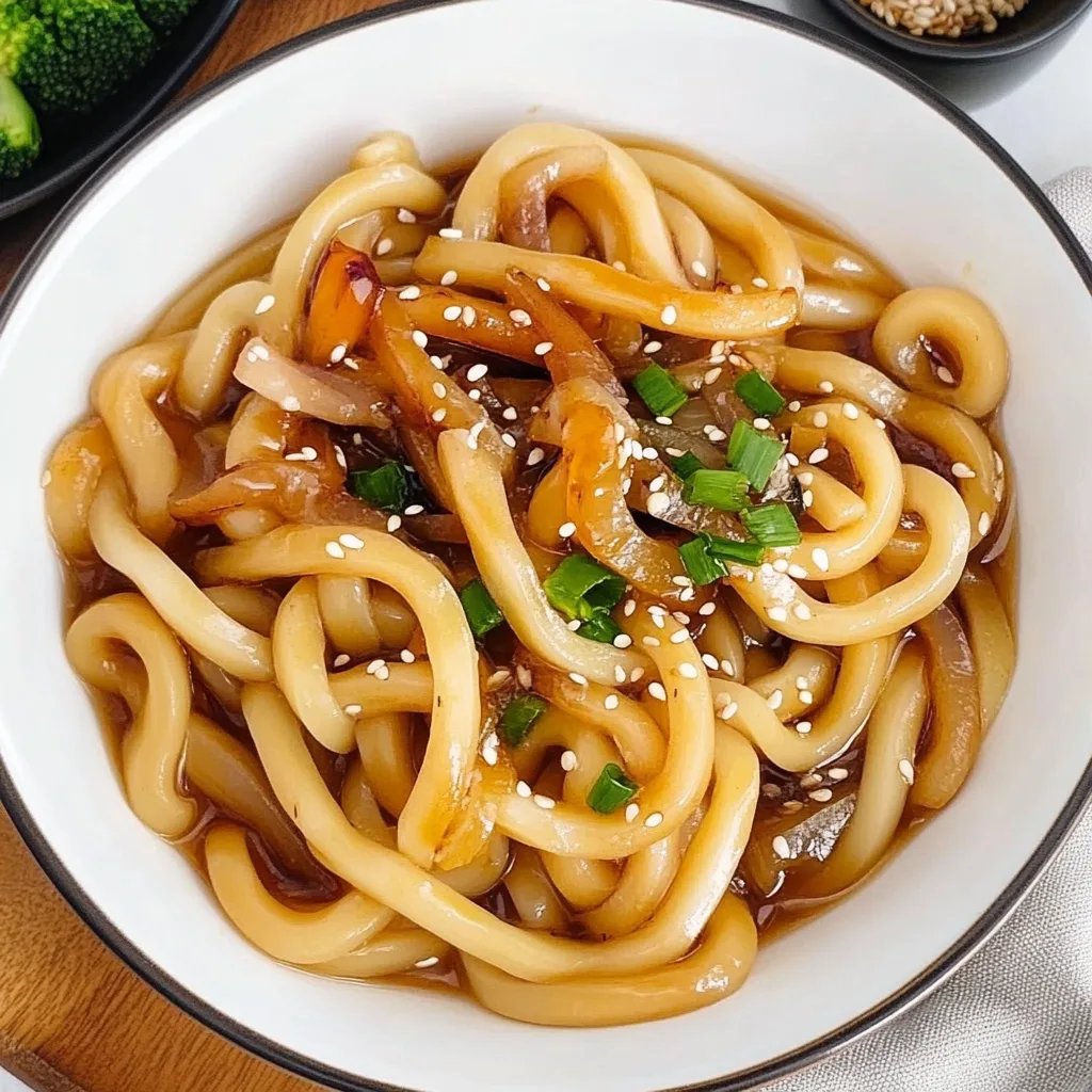 Vegan Garlic Udon Noodles