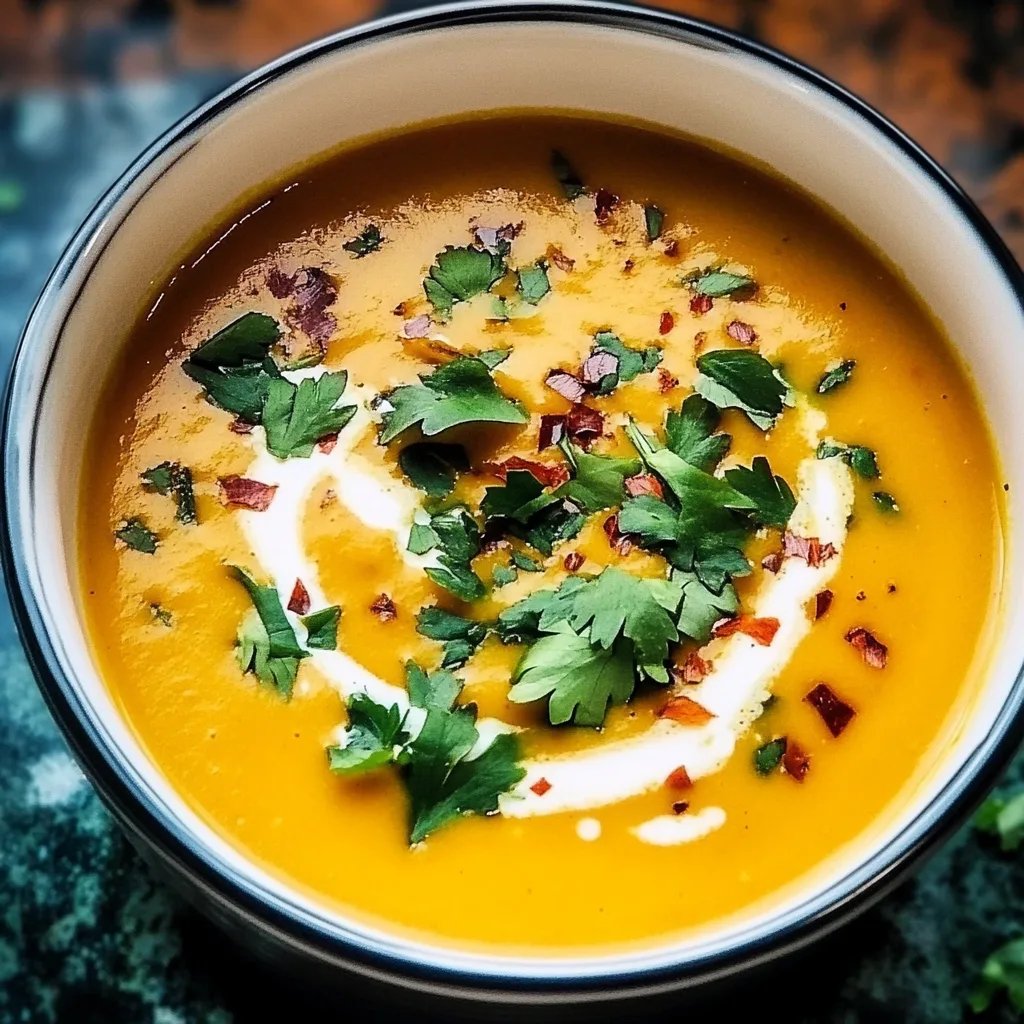 Spicy Butternut Squash Sweet Potato Soup